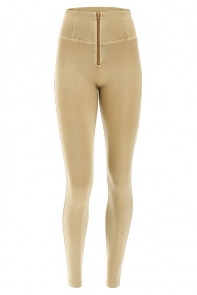 WR.UP®, VISOK PAS,  SKINNY, BEŽ, 100% NARAVNO OBARVANA CELULOZNA VLAKNA