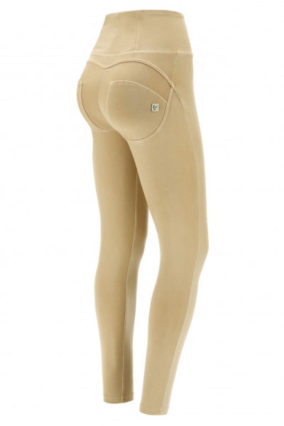 WR.UP®, VISOK PAS,  SKINNY, BEŽ, 100% NARAVNO OBARVANA CELULOZNA VLAKNA