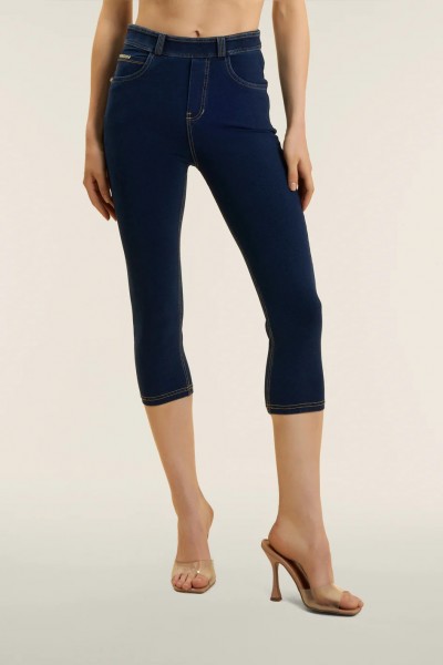 N.O.W.® Capri hlače z denim učinkom in 5 žepi