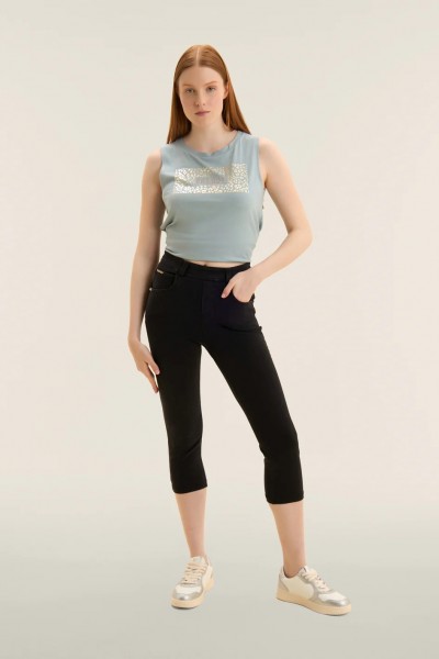 N.O.W.® Capri hlače z denim učinkom in 5 žepi