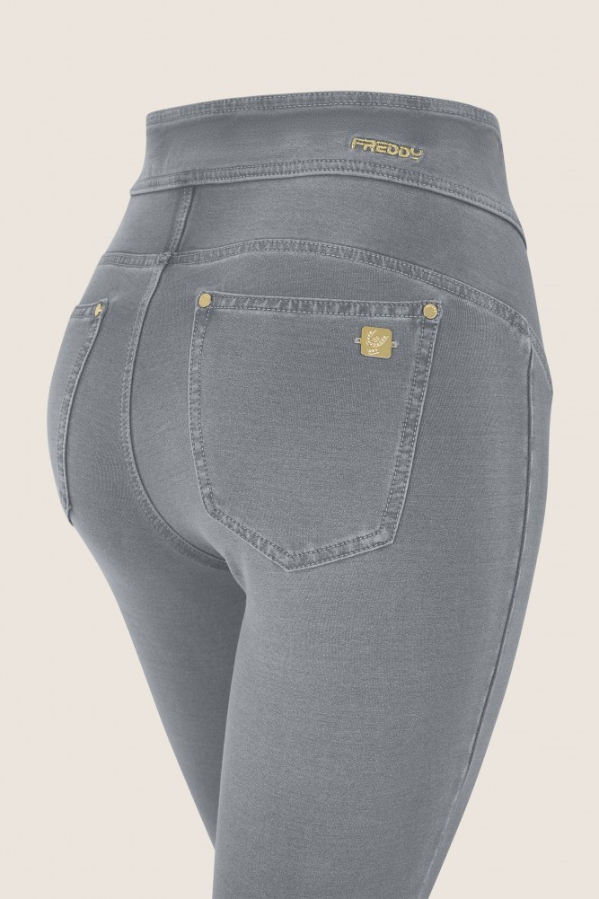 Hlače N.O.W.® s preklopivim pojasom od denim tkanine