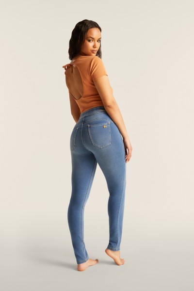 Hlače N.O.W.® s preklopivim pojasom od denim tkanine