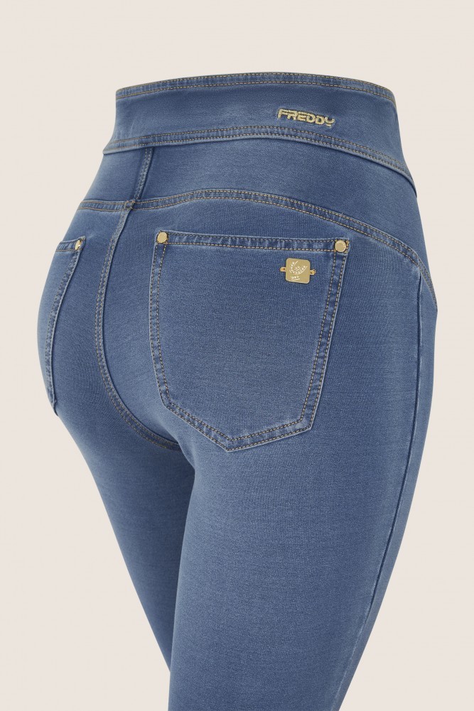 Hlače N.O.W.® s preklopivim pojasom od denim tkanine