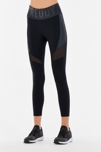 ČRNE SUPERFIT 7/8 PAJKICE S PASOM IN ŽEPOM