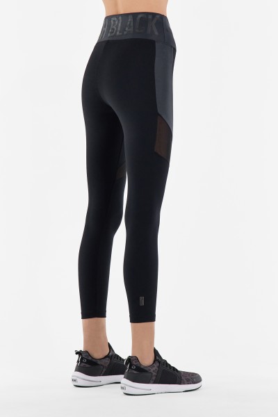 ČRNE SUPERFIT 7/8 PAJKICE S PASOM IN ŽEPOM