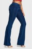 WR.UP® push up – normalen pas, flare kroj, temen denim, organski bombaž