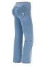 WR.UP® 7/8 SVETLE DENIM HLAČE V VIŠJEM  PASU NA ZVONEC