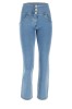 WR.UP® 7/8 SVETLE DENIM HLAČE V VIŠJEM  PASU NA ZVONEC