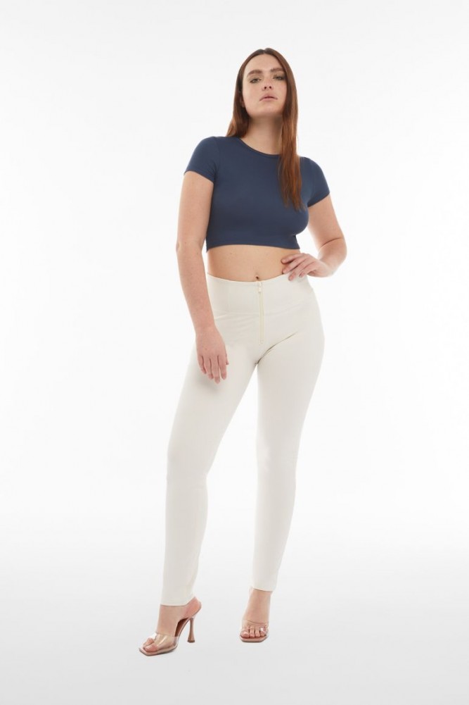 WR.UP® skinny hlače push-up z visokim pasom iz organskega bombaža, 