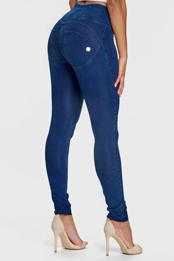  WR.UP®, VISOK PAS, SKINNY, TEMEN DENIM S TEMNIMI ŠIVI, ORGANSKI BOMBAŽ