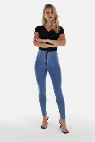 WR.UP®, VISOK PAS, ORGANSKI BOMBAŽ, SKINNY, DENIM EFEKT, SVETLO SPRANE