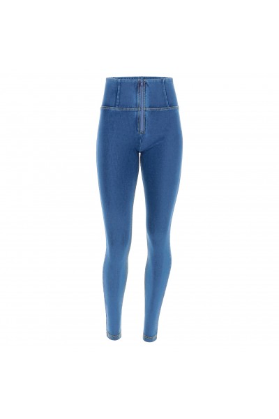 WR.UP®, VISOK PAS, SKINNY, IZ EKOLOŠKE  TKANINE Z DENIM EFEKTOM, SVETLO SPRANE
