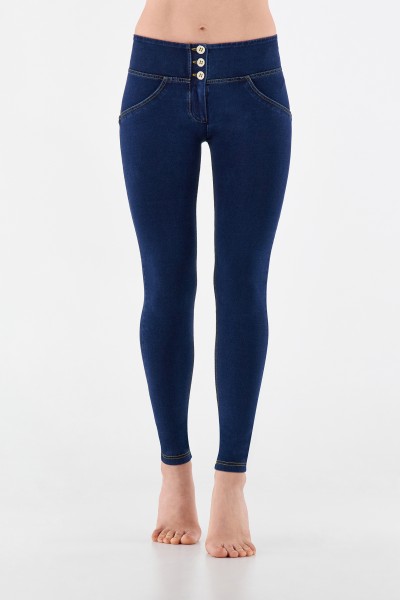 WR.UP® skinny push-up hlače iz organskega bombaža s srednjim pasom