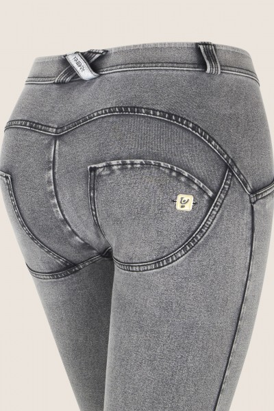WR.UP®, normalen pas, organski bombaž, skinny, sive, denim efekt.