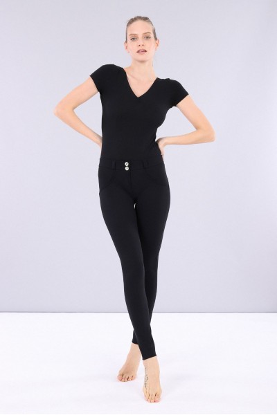 WR.UP®, NORMALEN PAS, SKINNY, D.I.W.O.® PRO TKANINA, ČRNE BARVE,