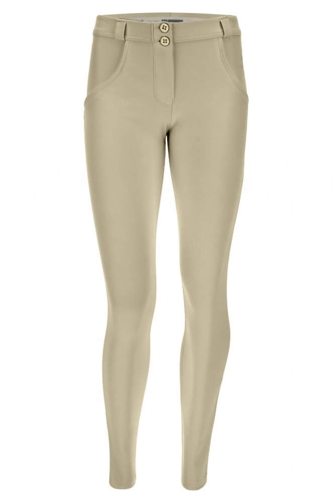 WR.UP® SKINNY HLAČE IZ EKOLOŠKEGA USNJA V NORMALNEM PASU