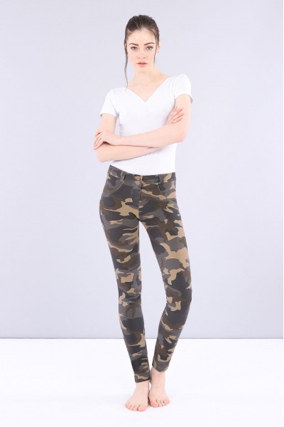 WR.UP®, NORMALEN PAS, SKINNY, VOJAŠKE,  SVETLEJŠI VOJAŠKI VZORCI