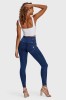 WR.UP ® Push Up skinny hlače z visokim pasom in gumbi, 