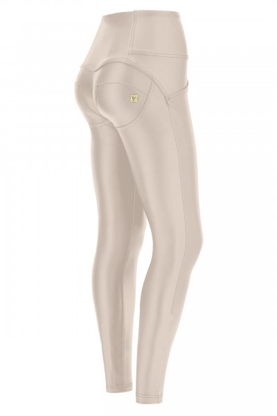 WR.UP® skinny push up hlače iz ekološkega usnja z visokim pasom in gumbi, FW25