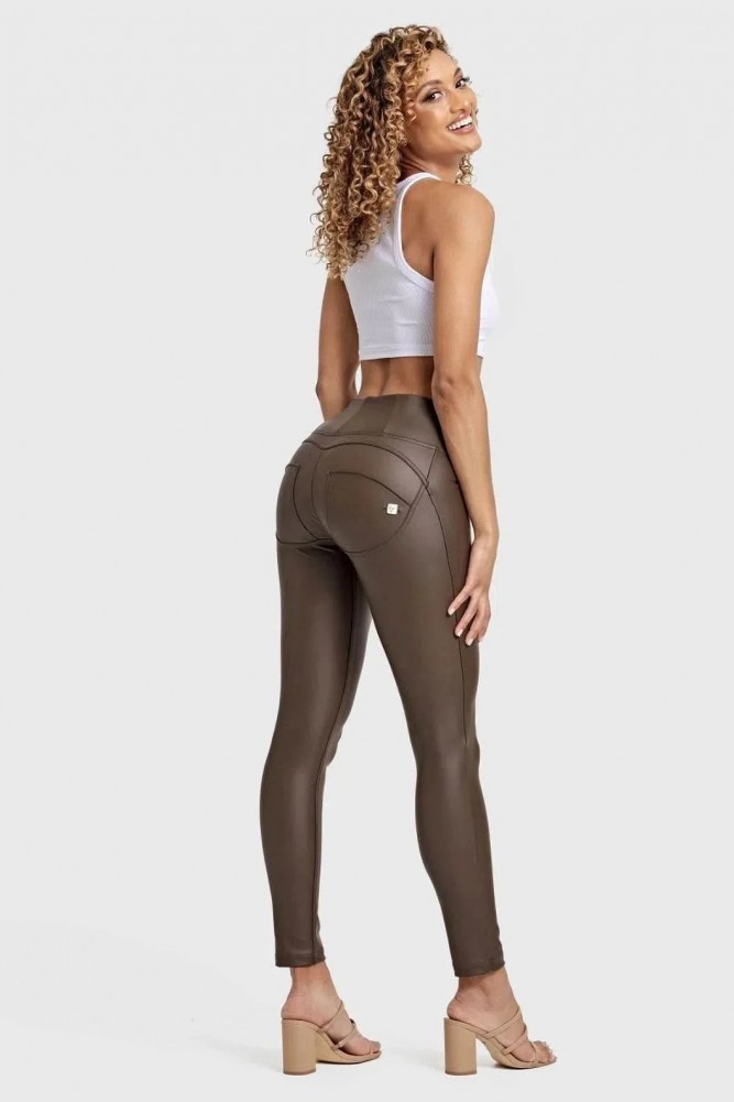 WR.UP® push up, superskinny hlače od umjetne kože s visokim strukom