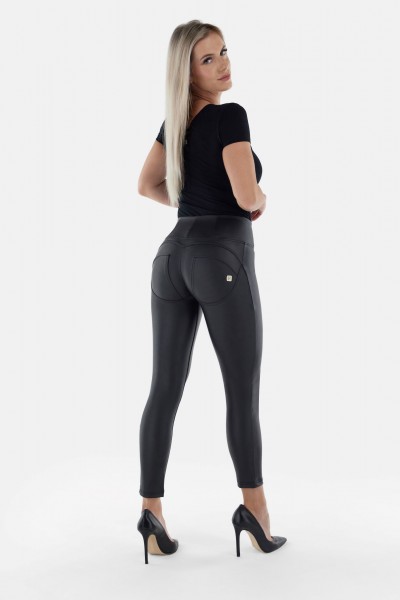 WR.UP® 7/8 SUPERSKINNY HLAČE IZ EKOLOŠKEGA USNJA V VISOKEM PASU