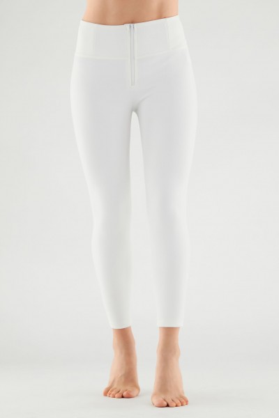 WR.UP® 7/8 super skinny push up hlače z visokim pasom iz umetnega usnja