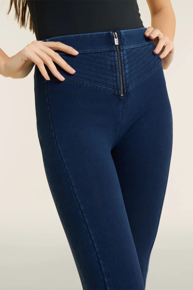 WR.UP® super skinny push-up hlače 7/8 dolžine z videzom jeansa