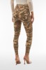 WR.UP® hlače z visokim pasom, vojaški vzorec in zadrgo iz kamuflažnega džersija, 
