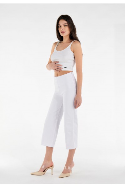 WR.UP® PUSH UP CAPRI HLAČE S VISOKIM POJASOM OD EKO TKANINE