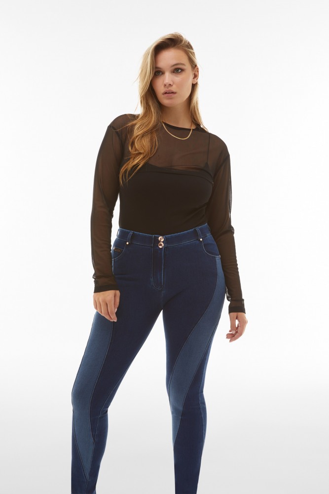 WR.UP® traperice od tkanog trapera s kontrastnim trakama