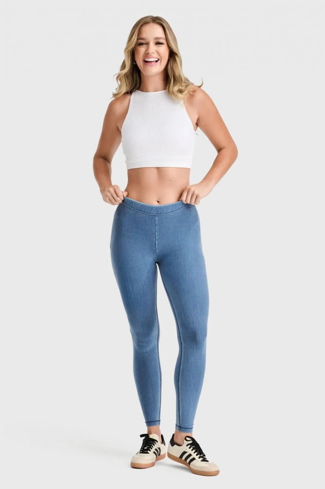 WR.UP® CORE hlače z normalnim pasom iz Tencel temnega denim-a, 